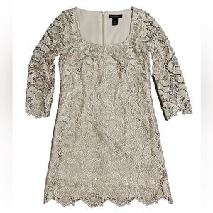 👗 Elegant Cream Nude Lace Cocktail Dress by White House Black Market! 👗Size 00